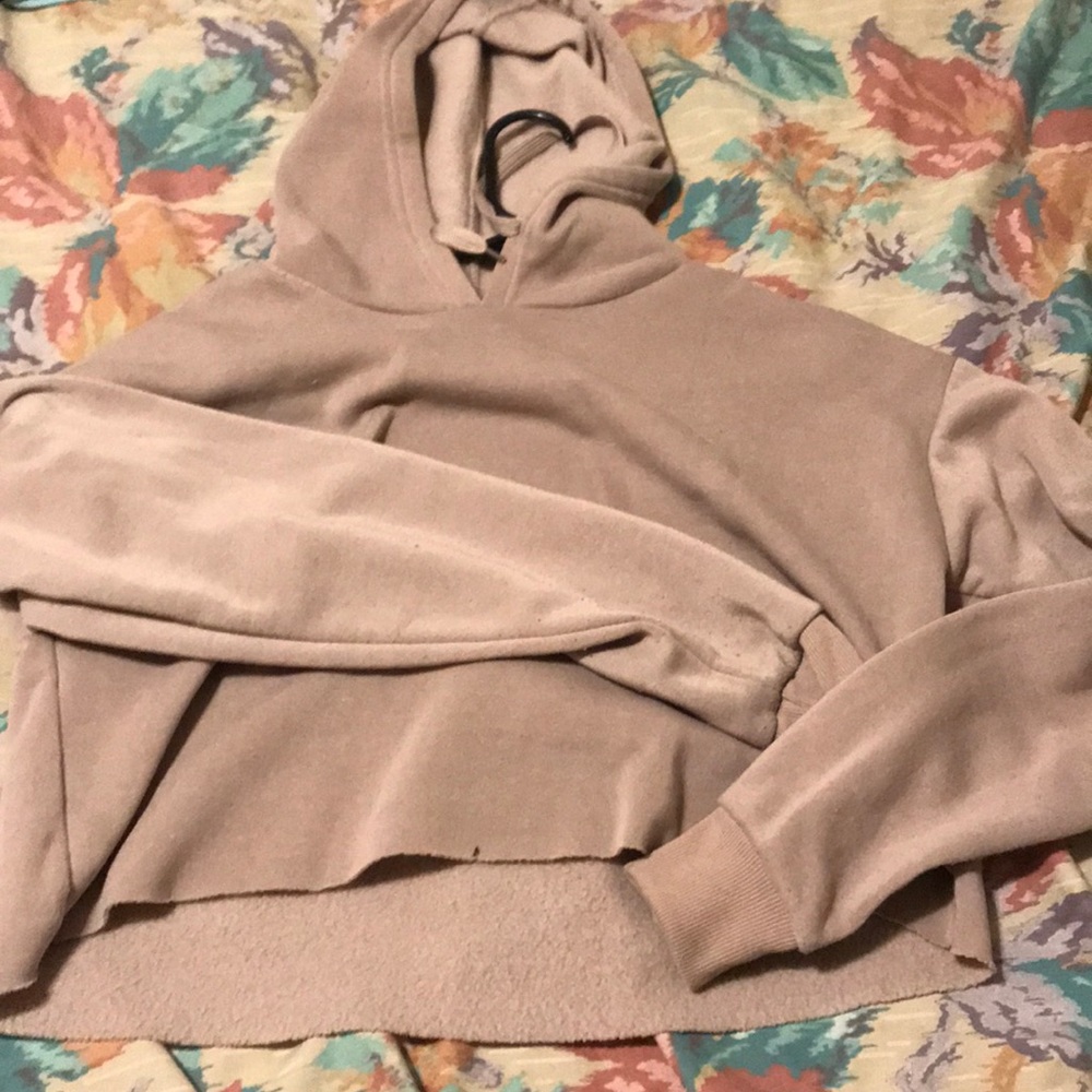 Tan sweater crop top